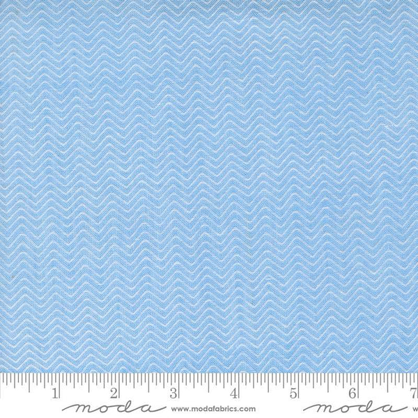 Denim & Daisies Wovens Chevron By Fig Tree & Co. For Moda Stonewashed