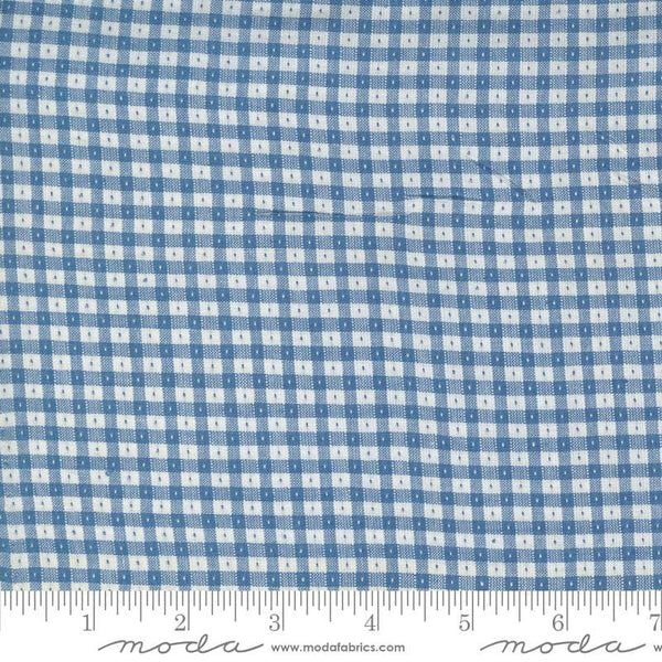 Denim & Daisies Wovens Gingham By Fig Tree & Co. For Moda Blue Jeans