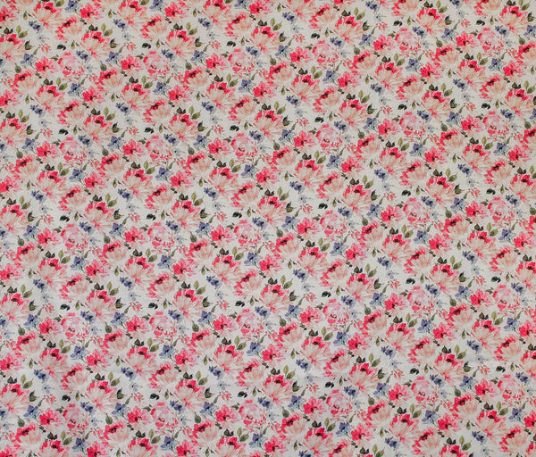 Digital Anemone Jacquard Ecru / Coral