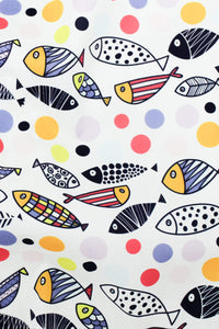 Digital Fish Lawn White / Multi