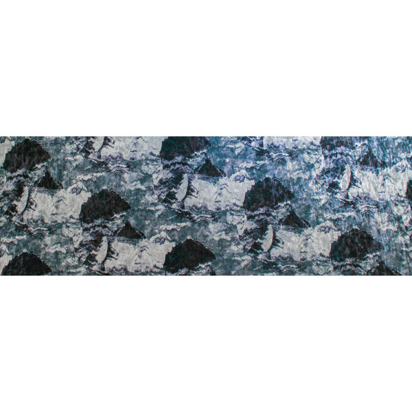 Digital Granite Stretch Velvet Blue / Multi