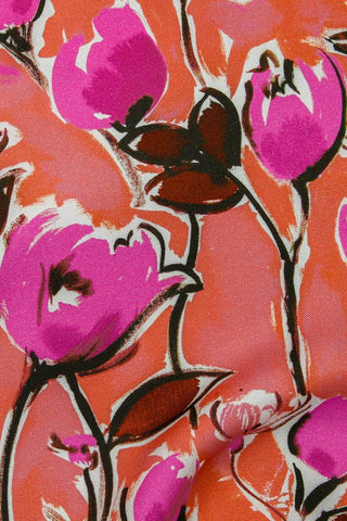 Digital Tulip Taylor Twill Coral / Fuchsia