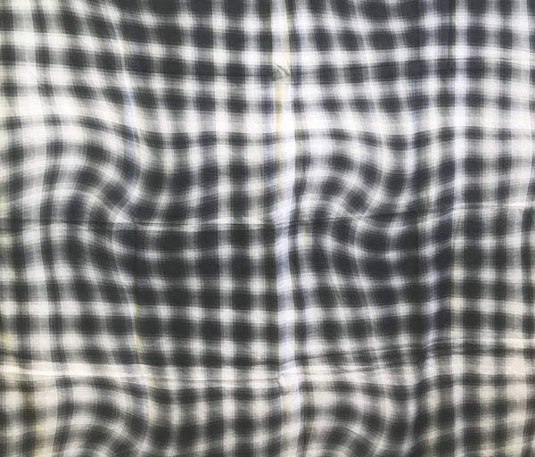 Digital Wavy Check Linen Grey Mix