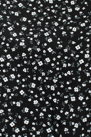 Ditsy Floral Crepe Black / White