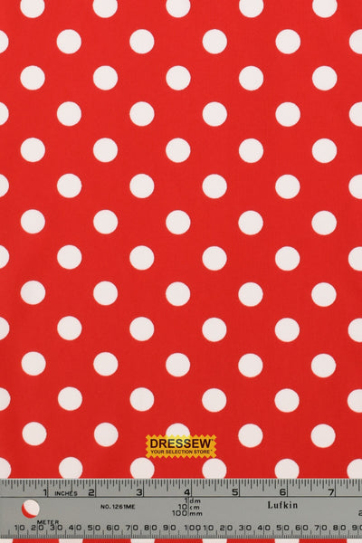 Dots Lycra Red / White