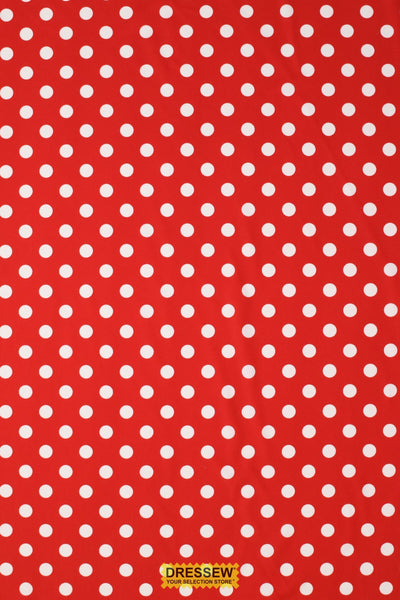 Dots Lycra Red / White