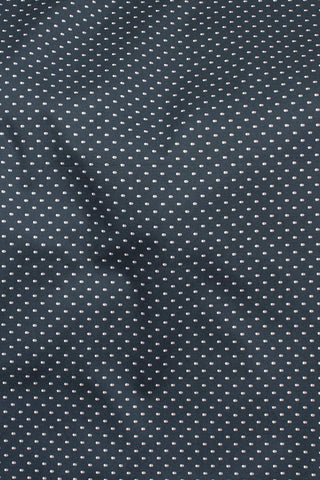 Double Dot Stretch Shirting Navy / Grey