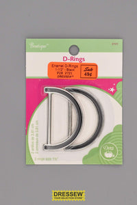 Enamel D-Rings 38mm (1-1/2") Black