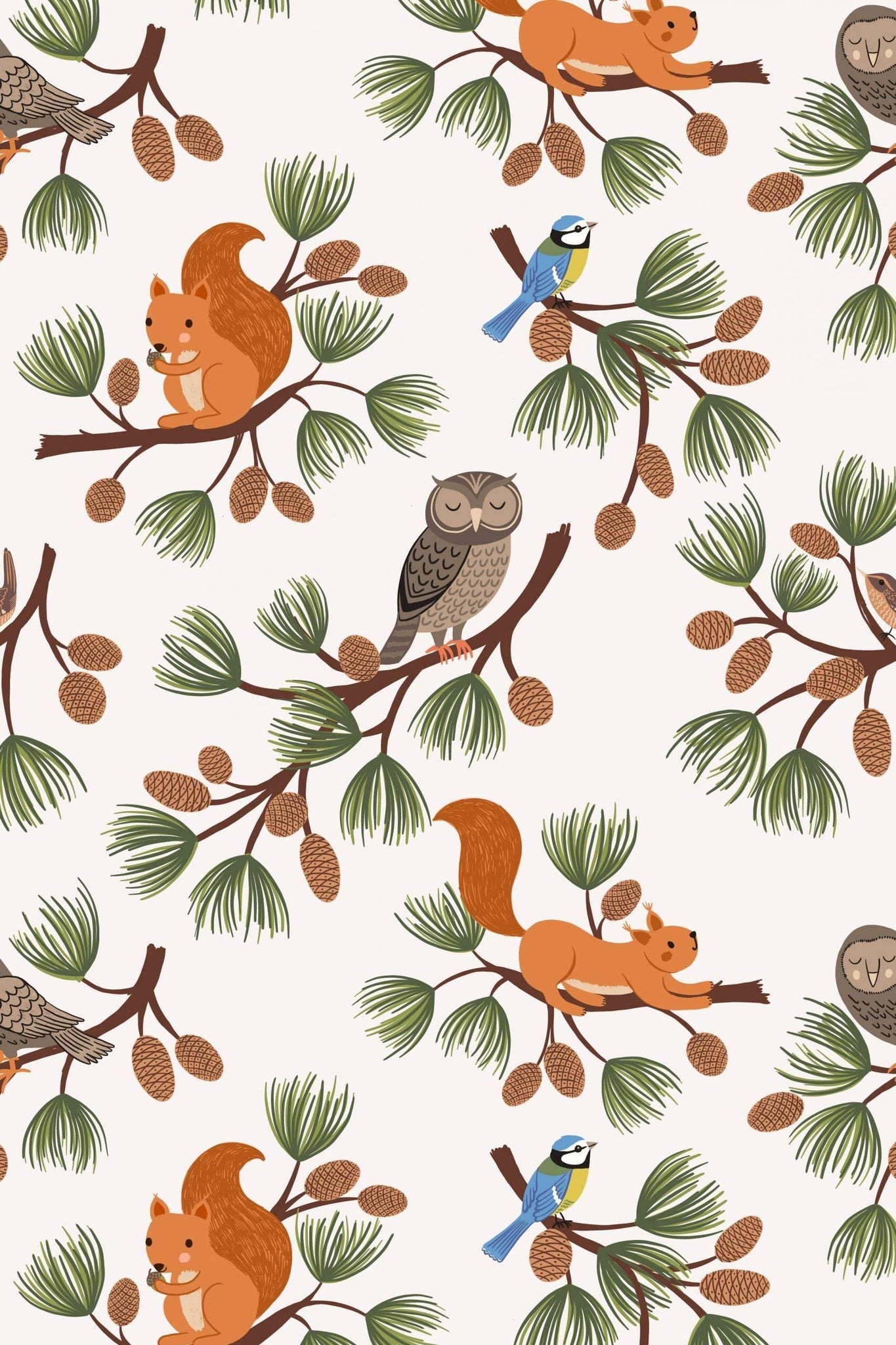 Evergreen Pine Cone Branches By Lewis & Irene Cream