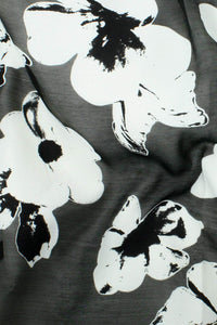 Floral Devoré Black / White