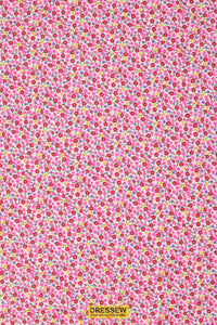 Floral Flannelette White / Pink