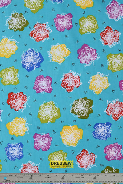 Floral Print Turquoise / Multi