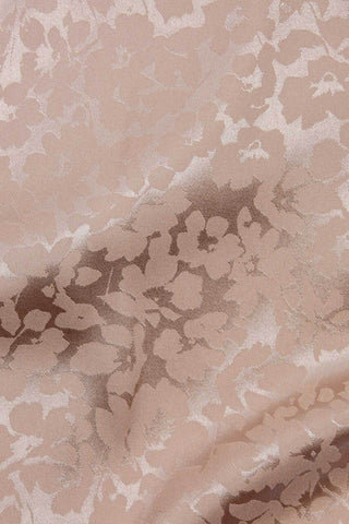 Floral Satin Jacquard Pink Beige