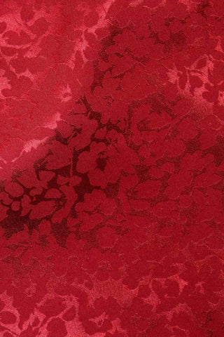 Floral Satin Jacquard Red