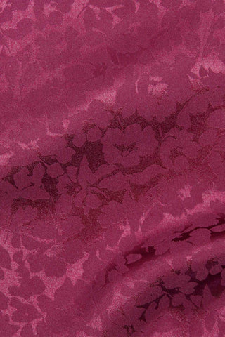 Floral Satin Jacquard Wine