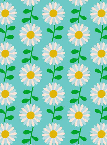 Flowerland Field of Flowers By Melody Miller Of Ruby Star Society For Moda Turquoise