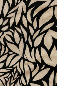 Frida Tropical Leaves Black / Beige