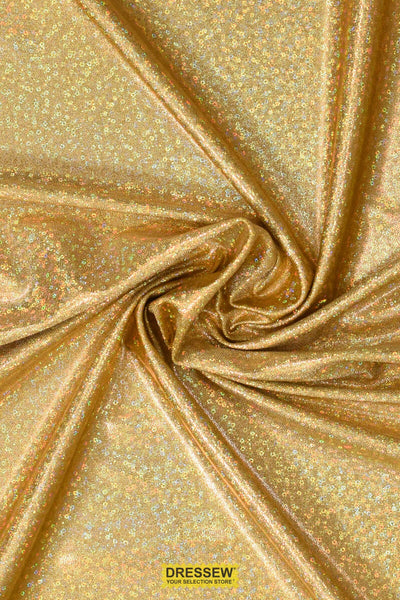 Galaxy Bubble Lycra Gold / Hologram