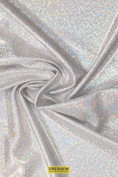 Galaxy Bubble Lycra Silver / Hologram