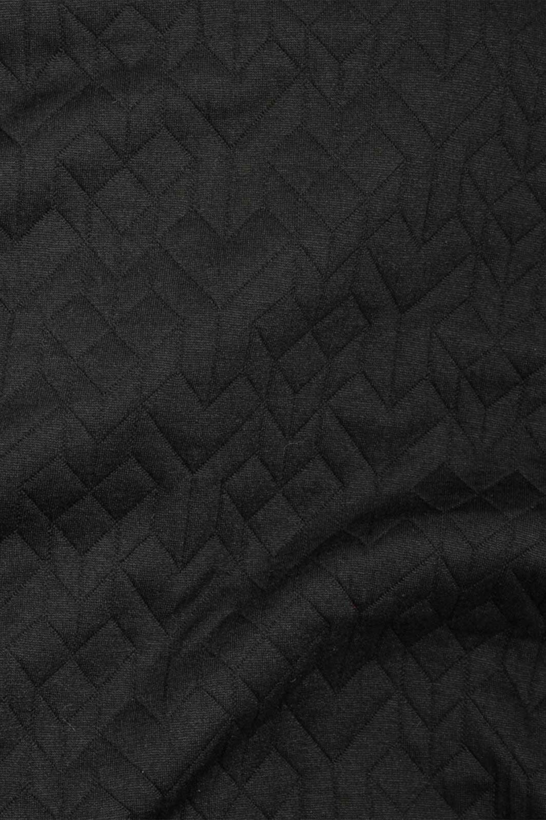 Geo Quilted Knit Black