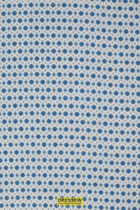 Geometric Flannelette White / Blue