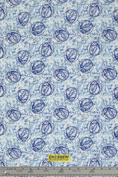 Grateful Dead Flannelette Blue Mix