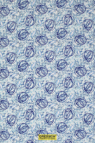 Grateful Dead Flannelette Blue Mix