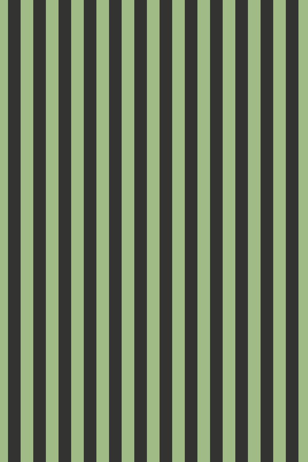 Halloween Cabana Stripe By Rifle Paper Co. For Cotton + Steel Fabrics Green / Black