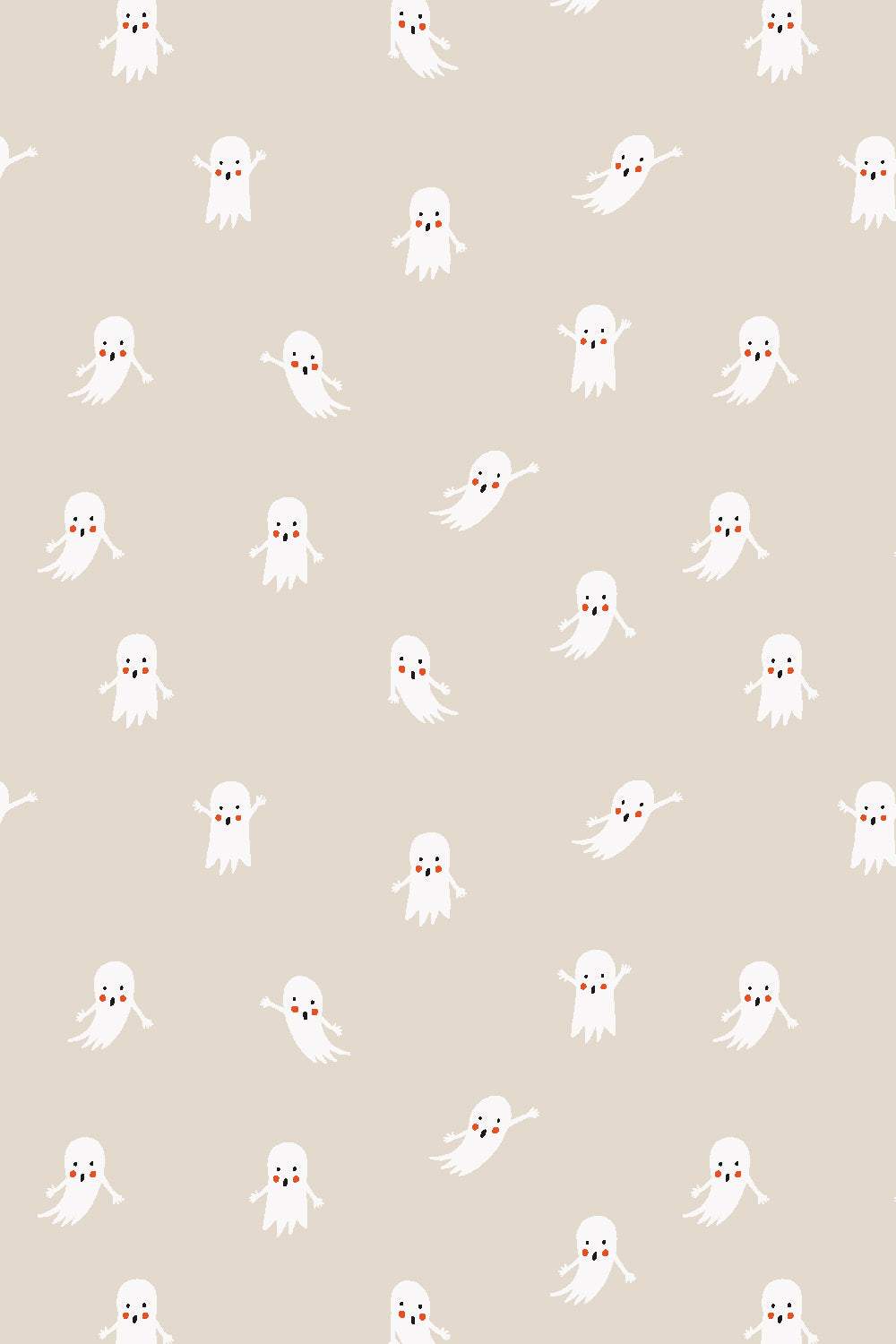 Halloween Ghosts By Rifle Paper Co. For Cotton + Steel Fabrics Natural