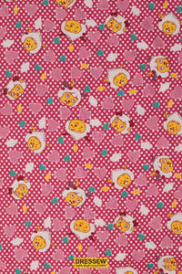 Happy Lamb Flannelette Fuchsia / Multi