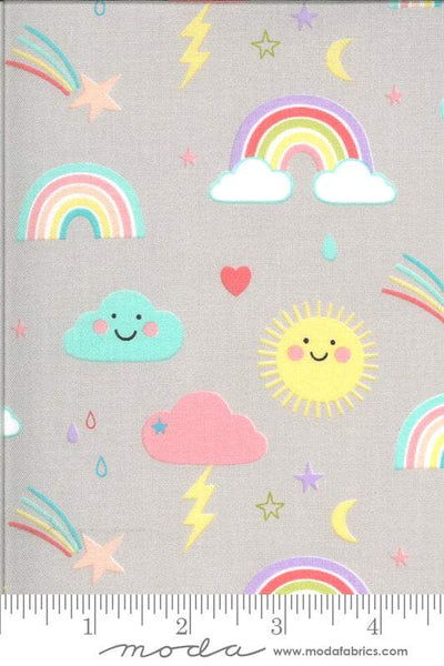 Hello Sunshine Rainbows By Abi Hall For Moda Cloudy