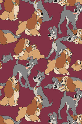 Lady & The Tramp Perfect Fur Family Burgundy