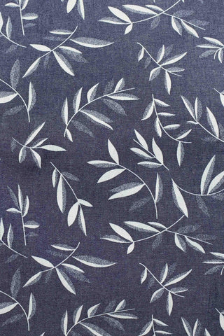 Leaves Chambray Dark Blue Mix