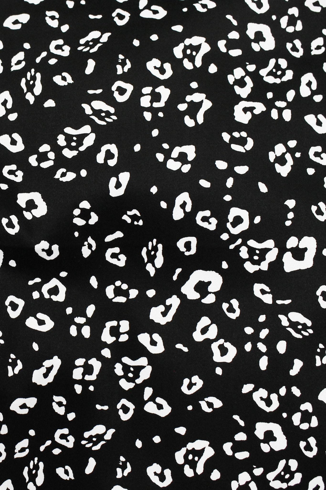 Leopard Bloom Sateen Black / White