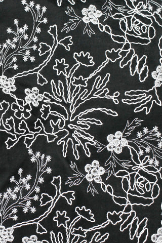 Lorella Embroided Voile Black / White