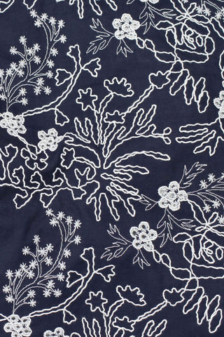 Lorella Embroided Voile Navy / White