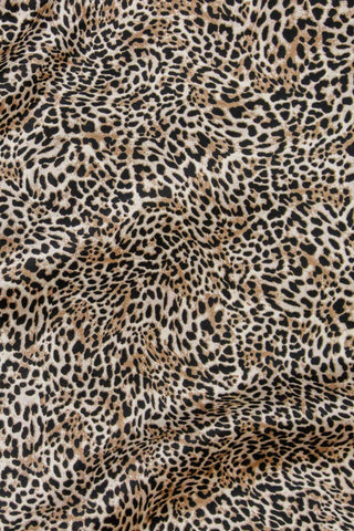 Luciana Small Leopard Satin Brown / Ecru