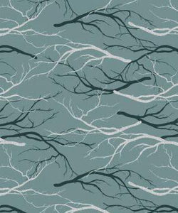 Magic Of Yosemite Dense Forest By Julia Dreams For RJR Fabrics Teal  / Metallic