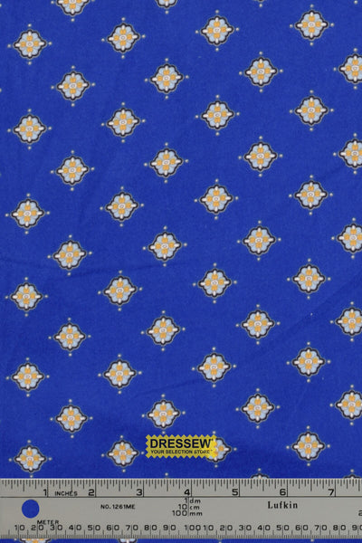 Medallion Flannelette Royal / Multi