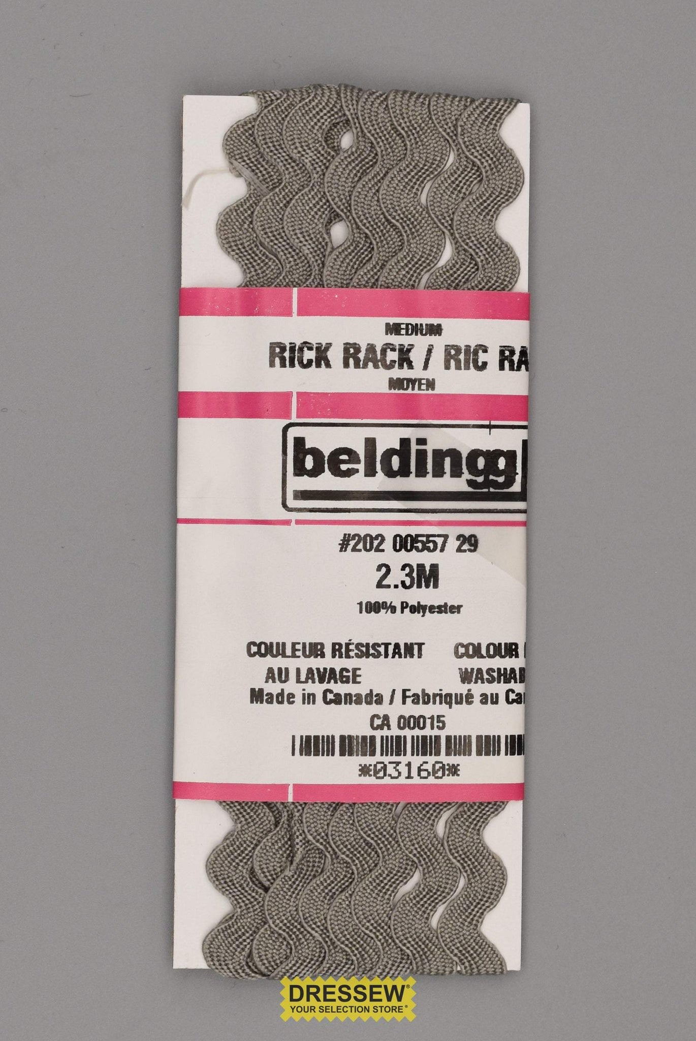 Medium Ric-Rac Medium Grey