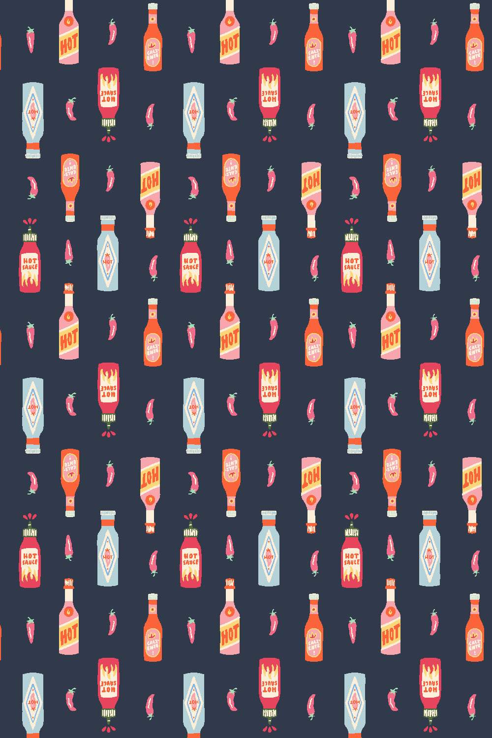 Mini Market Flamin' Hot By Beth Gray For Cotton + Steel Navy / Multi