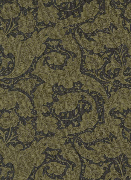Morris Manor Bachelors Button By Barbara Brackman For Moda Ebony