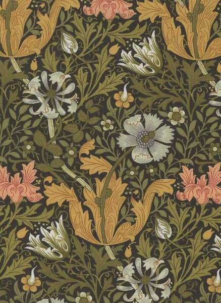 Morris Manor Compton Floral By Barbara Brackman For Moda Ebony