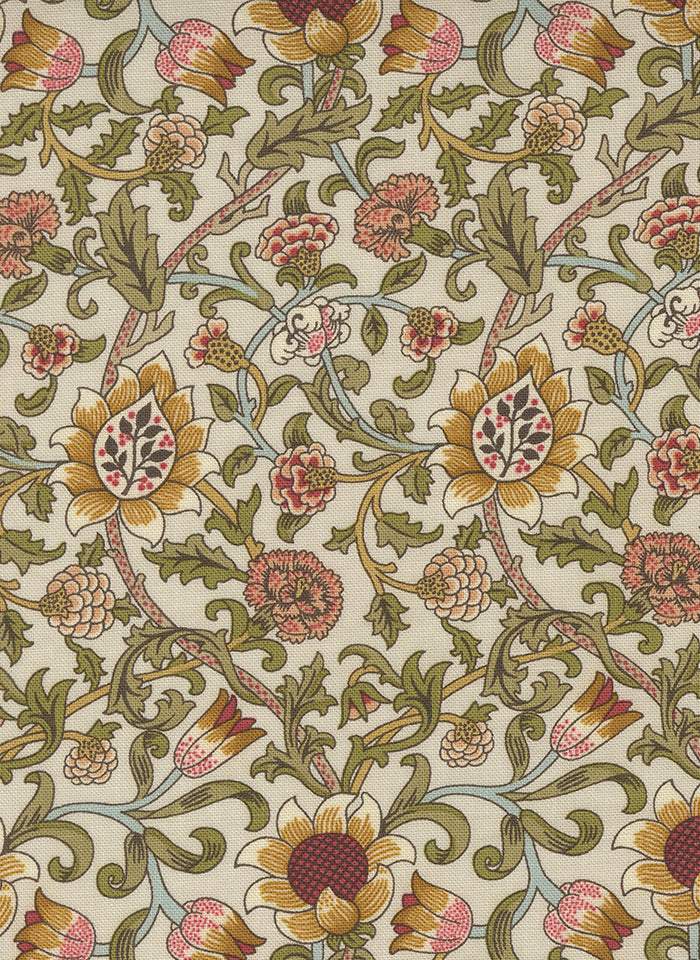Morris Manor Evenlode Floral By Barbara Brackman For Moda Porcelain