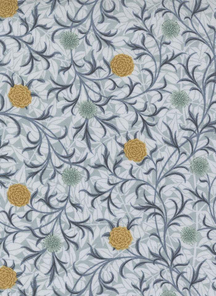 Morris Manor Scroll Floral By Barbara Brackman For Moda Sky