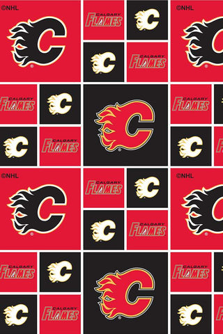 NHL Quilting Cotton Calgary Flames