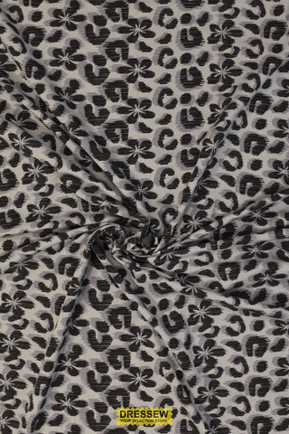 Nylon Lycra Print Grey / Black