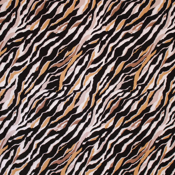 Palma Zebra Print Black / Gold / Tan