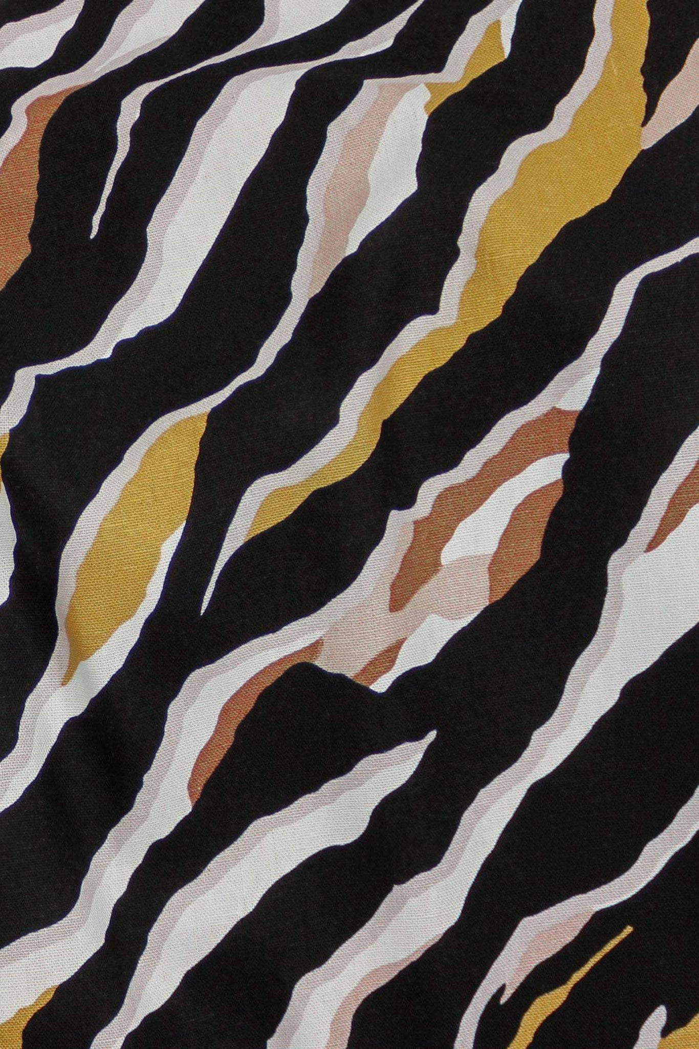 Palma Zebra Print Black / Gold / Tan