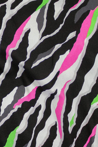 Palma Zebra Print Black / Lime / Pink